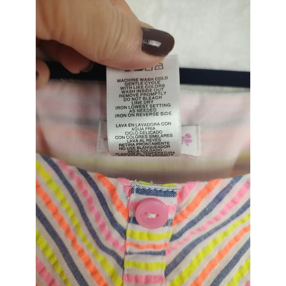 bonnie jean girls dress Size 6 Rainbow‎ Stripe Summer Sleeveless  Dress